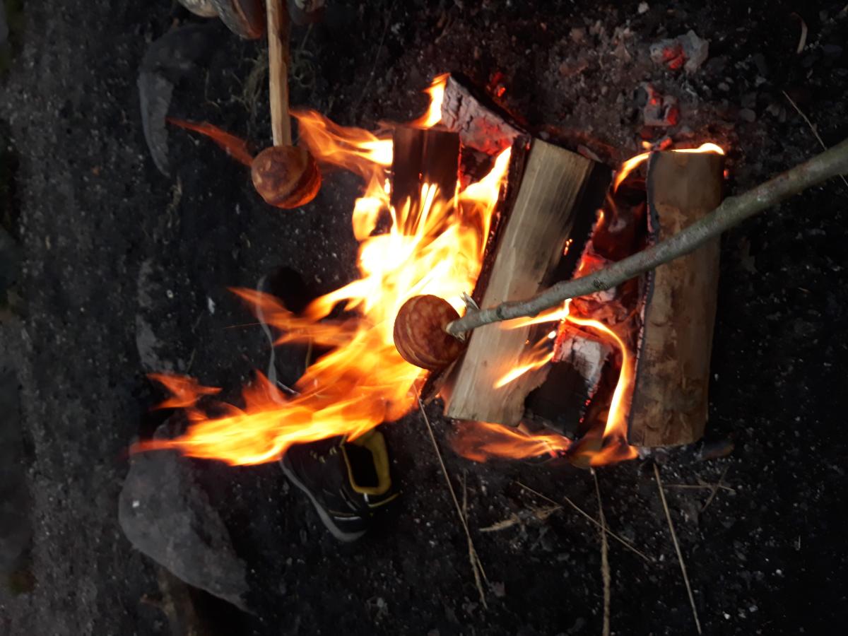 æbleskiver over bål